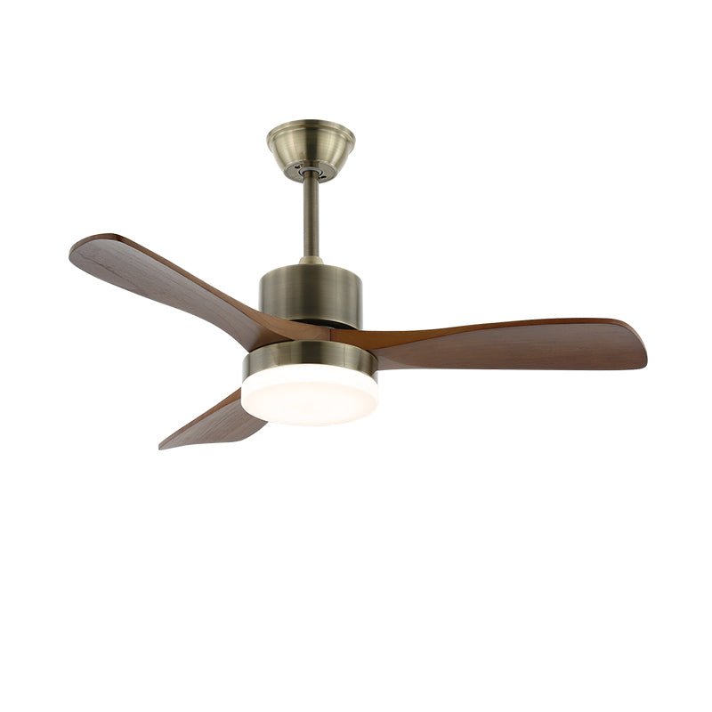 Elara Minimalist Silver Wood Ceiling Fan Light - Letslighting