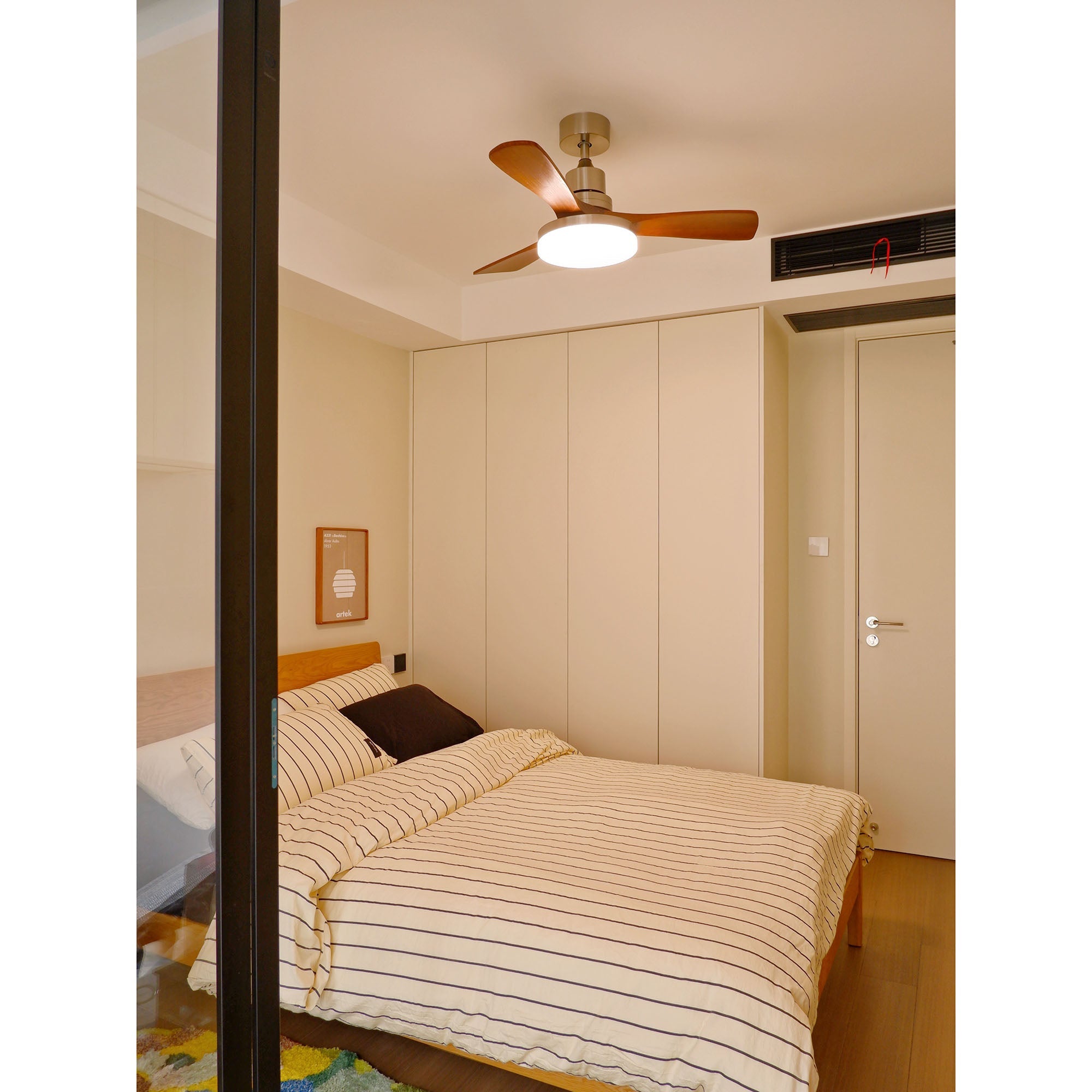 Zesolila Premium Natural Wooden Fan Ceiling Light - Letslighting