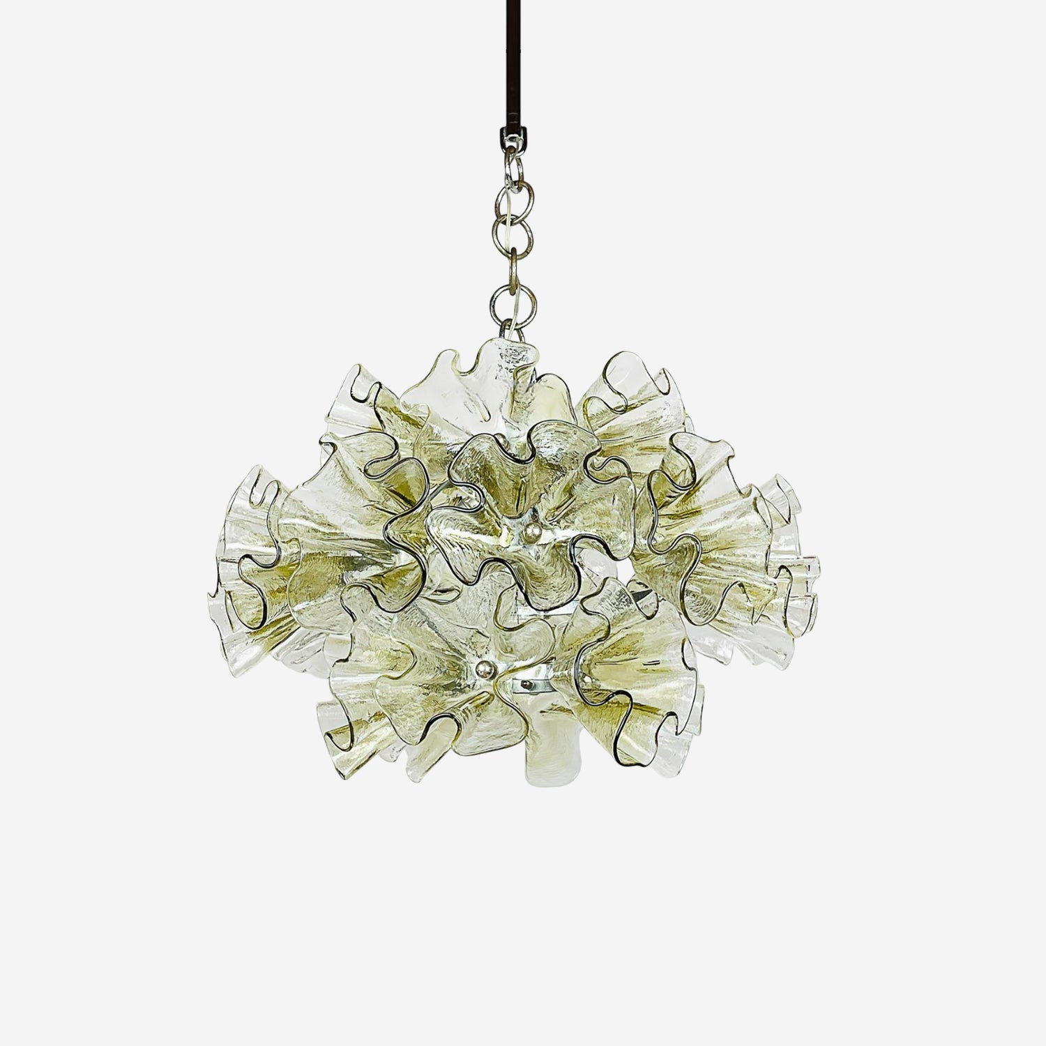 Zerelle Pendant Lamp Ruffled Glass Bloom - Letslighting