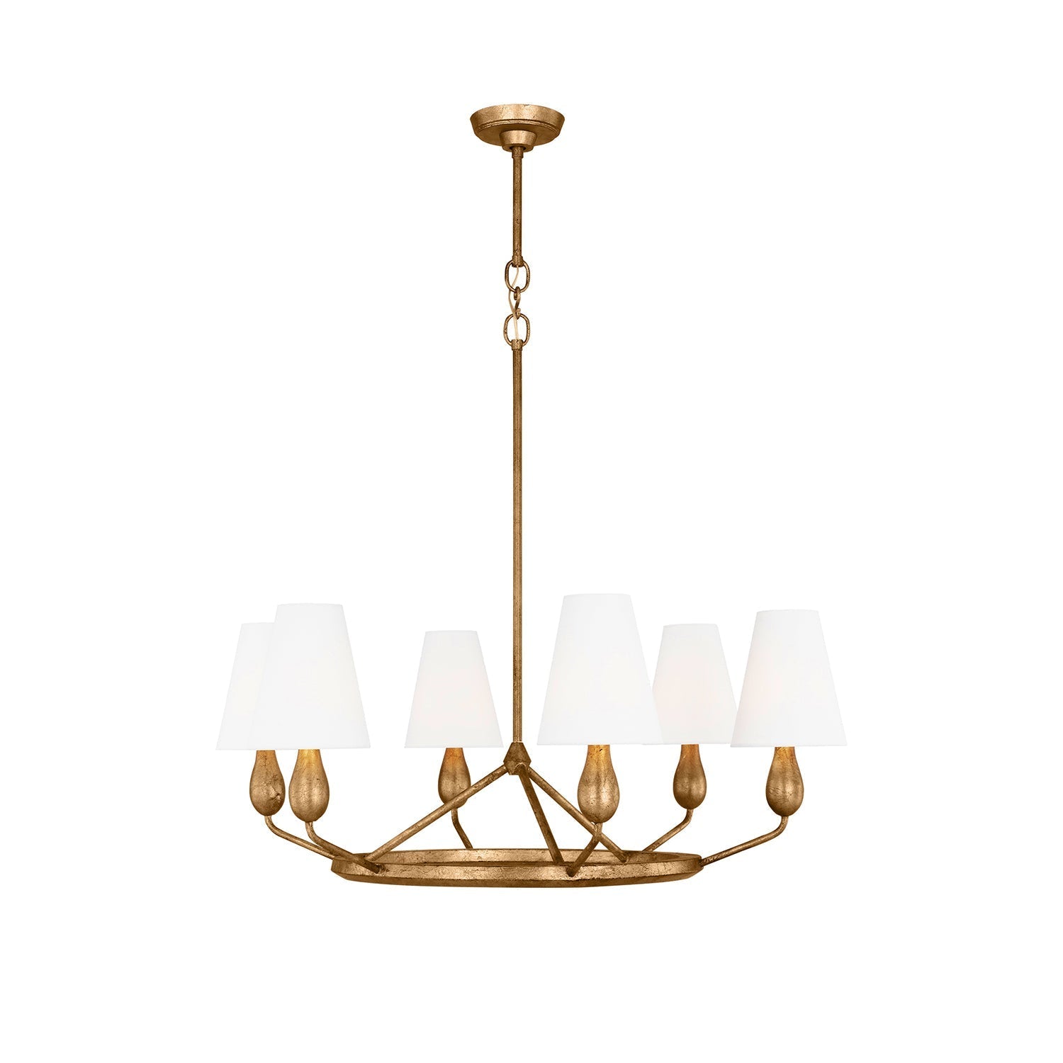 Avlaeir Vintage Industrial Brass Fabric Chandelier - Letslighting