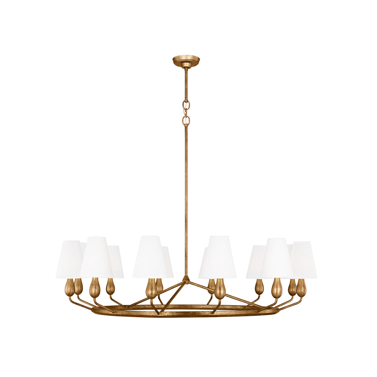 Avlaeir Vintage Industrial Brass Fabric Chandelier - Letslighting