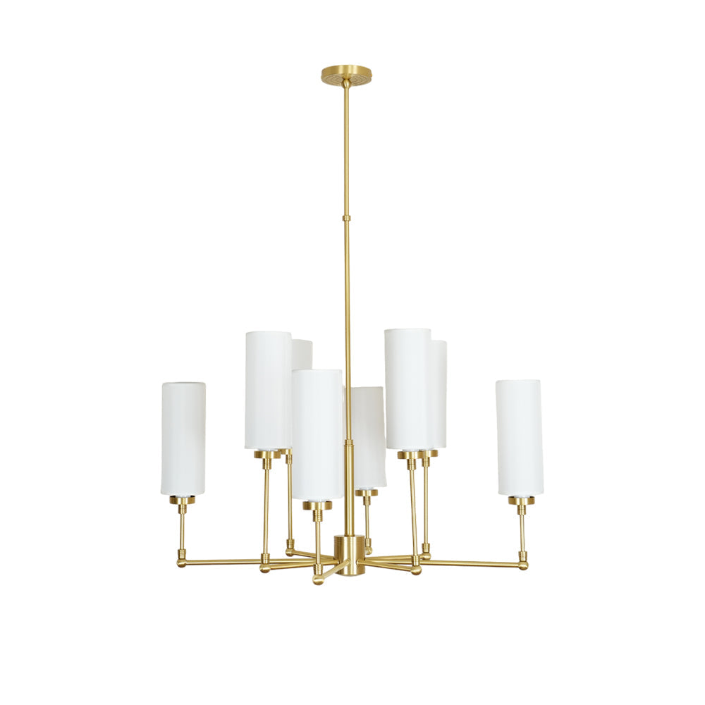 Artemis Chandelier Brass Fabric - Letslighting
