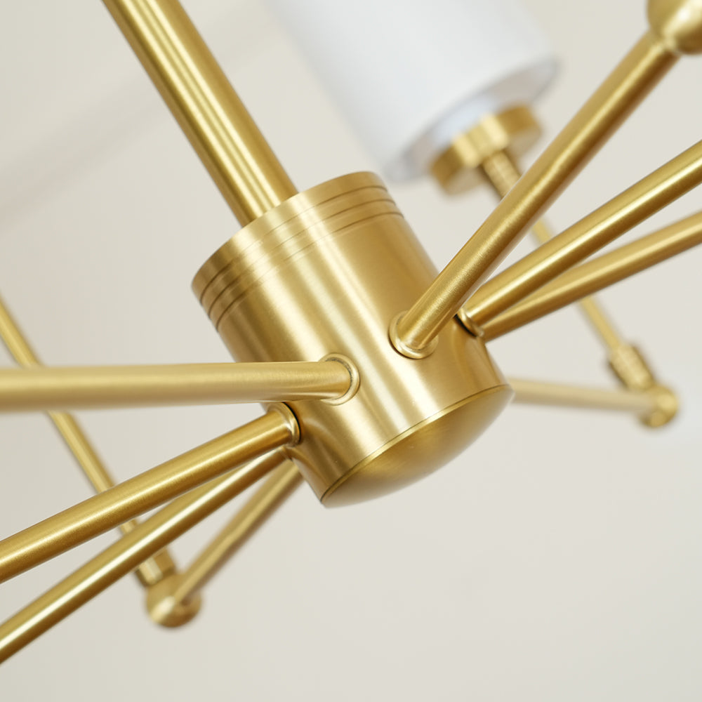 Artemis Chandelier Brass Fabric - Letslighting