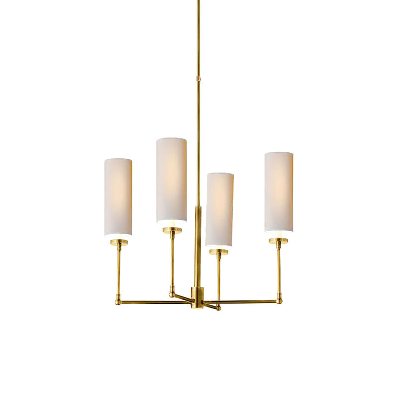 Artemis Chandelier Brass Fabric - Letslighting