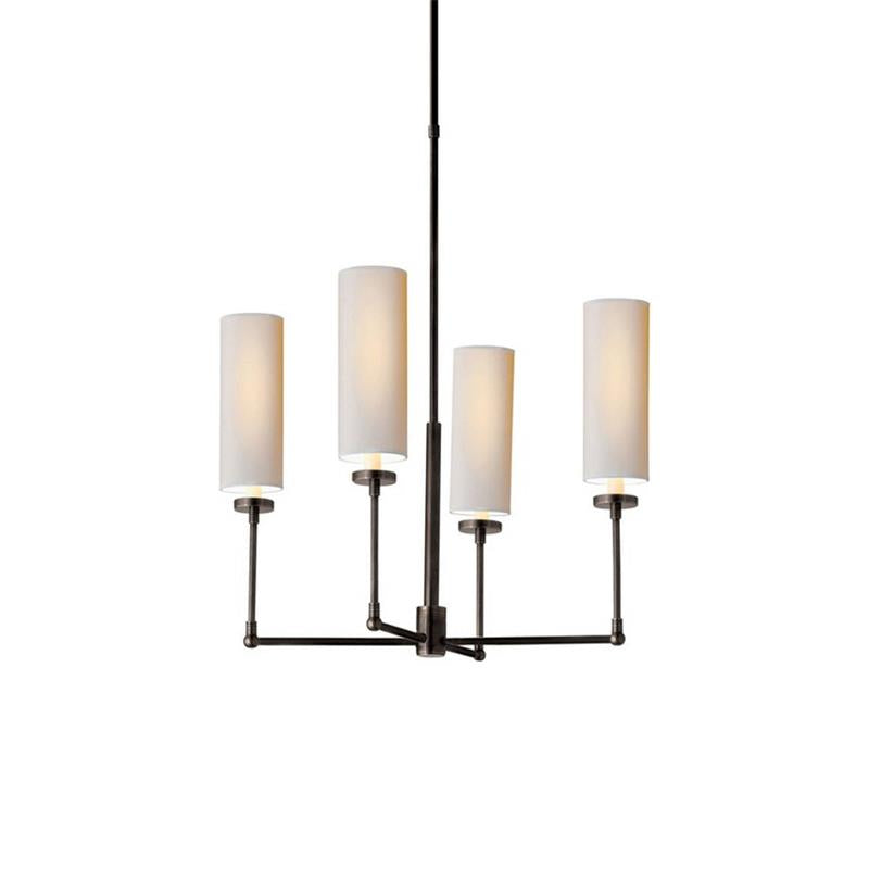 Artemis Chandelier Brass Fabric - Letslighting