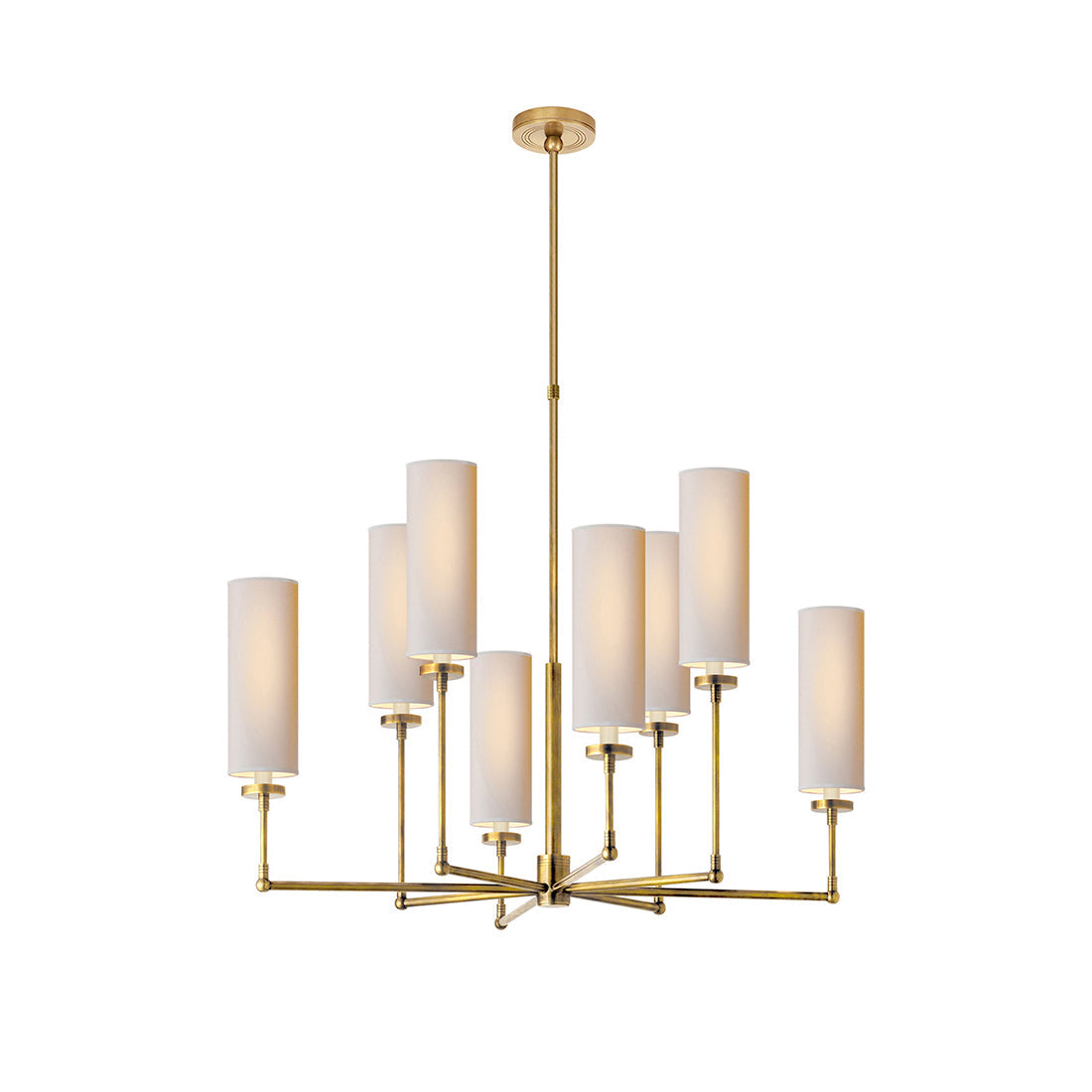 Artemis Chandelier Brass Fabric - Letslighting