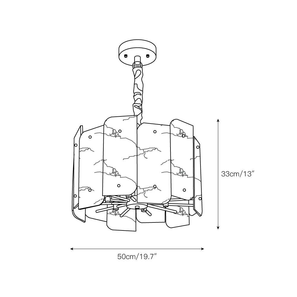 Zoe Postmodern Luxury Tiered Alabaster Chandelier - Letslighting