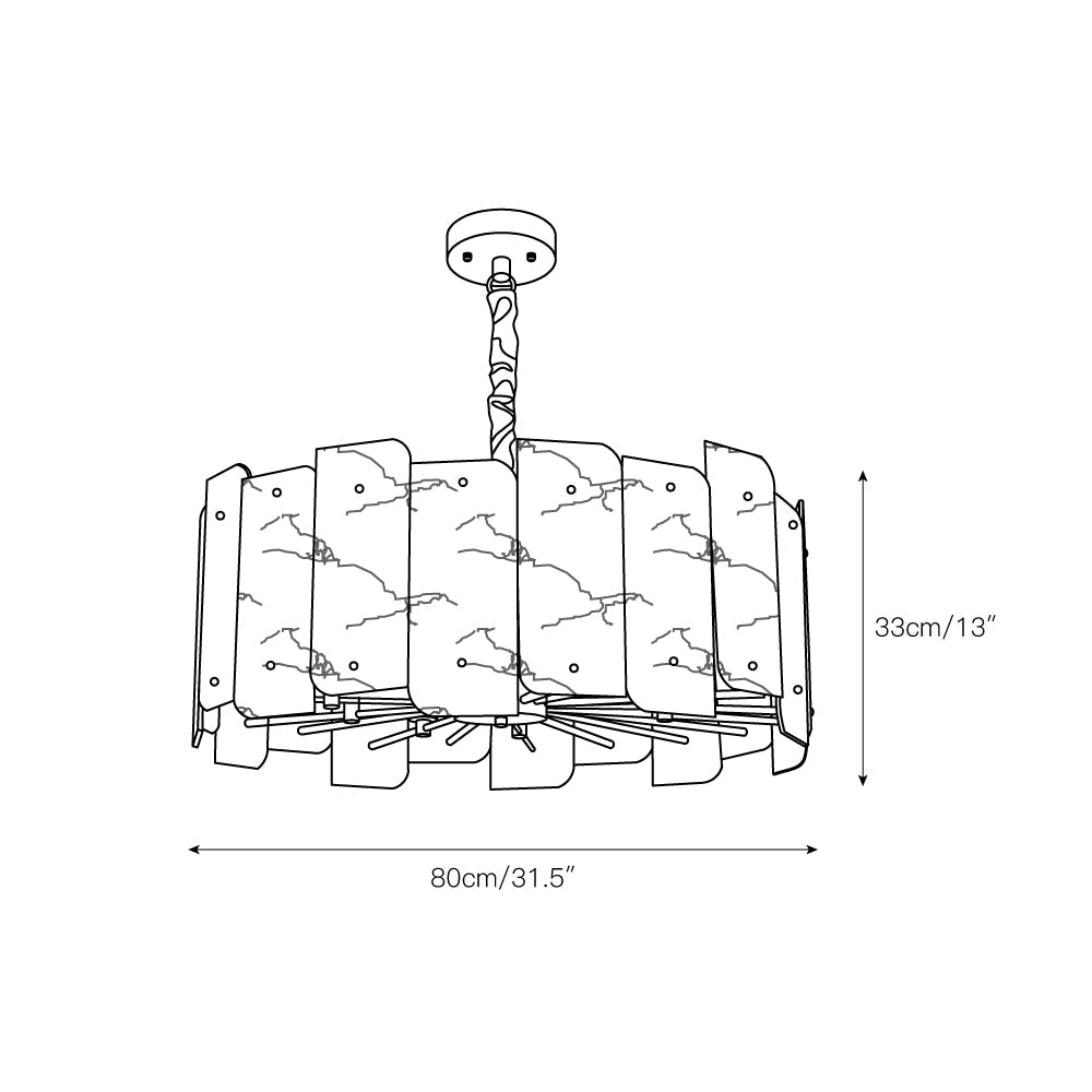 Zoe Postmodern Luxury Tiered Alabaster Chandelier - Letslighting