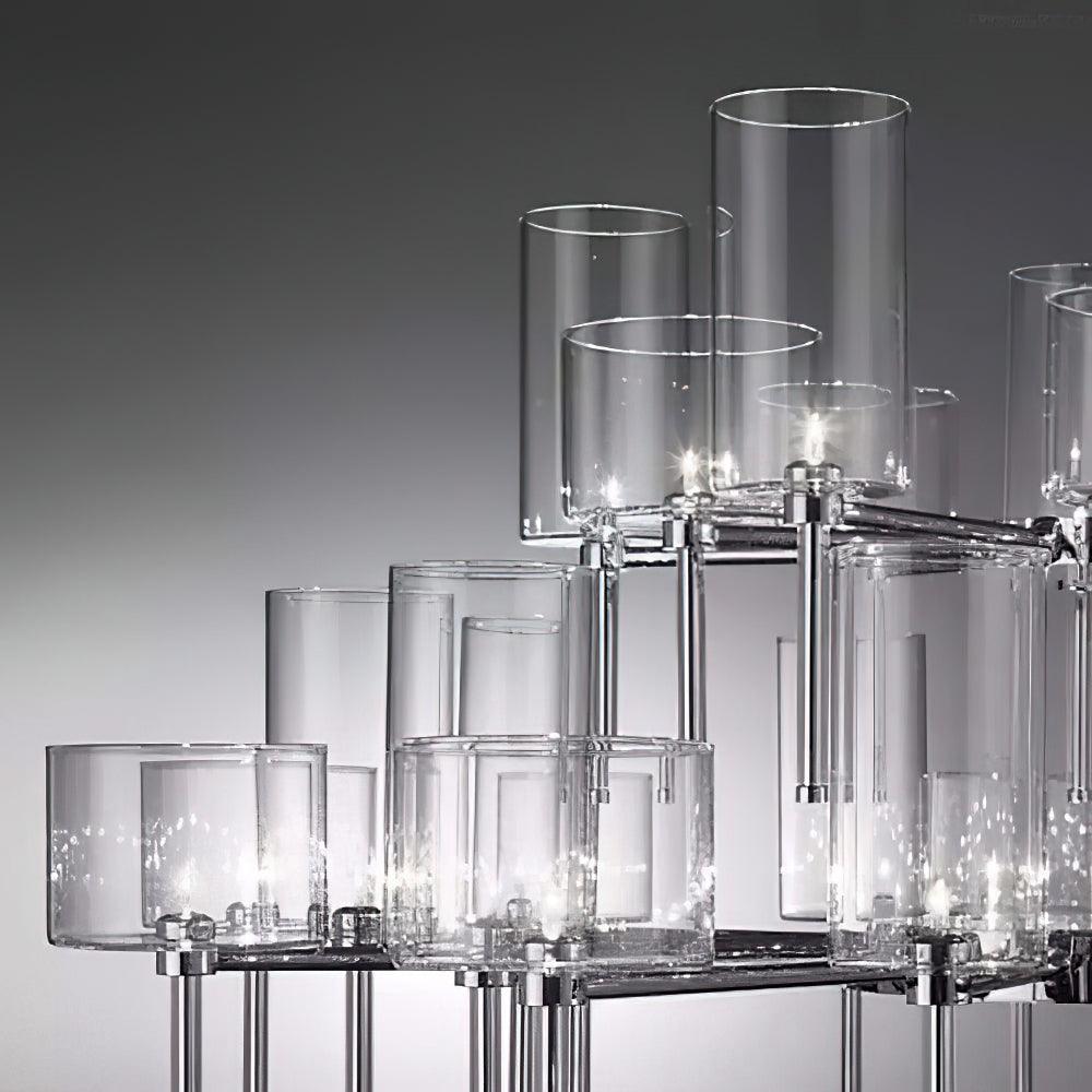 Zonia Chandelier Glass Cylinder Array Chrome - Letslighting