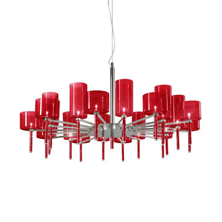 Zonia Chandelier Glass Cylinder Array Chrome - Letslighting