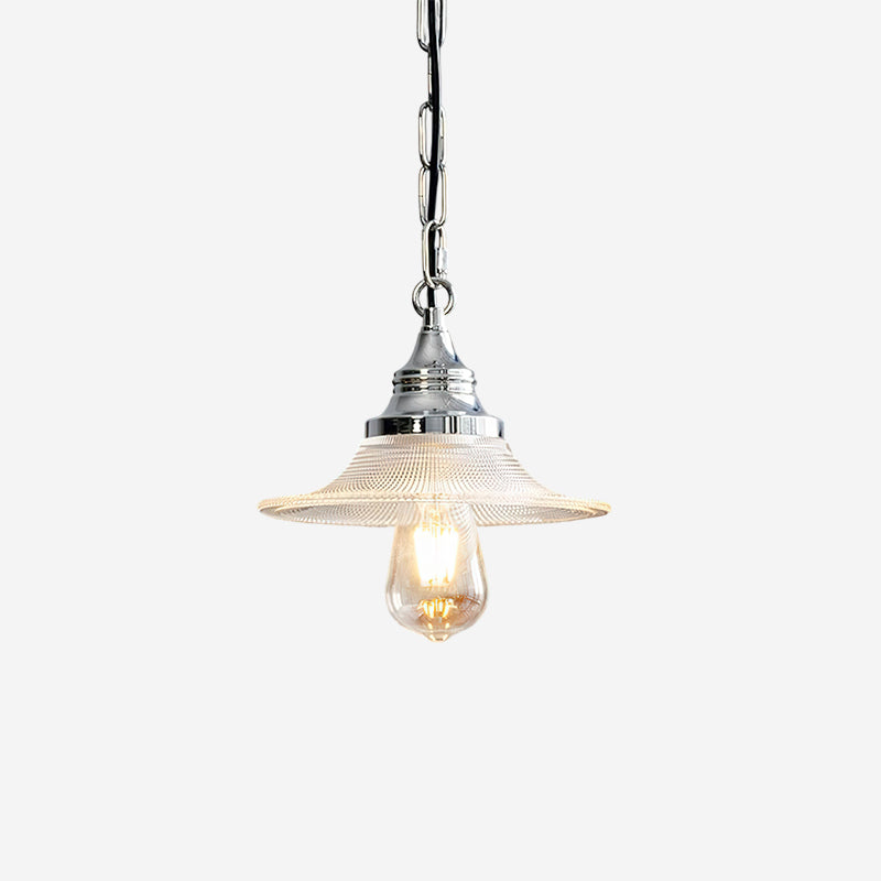 Zowie Pendant Lamp Prismatic Glass & Chrome - Letslighting