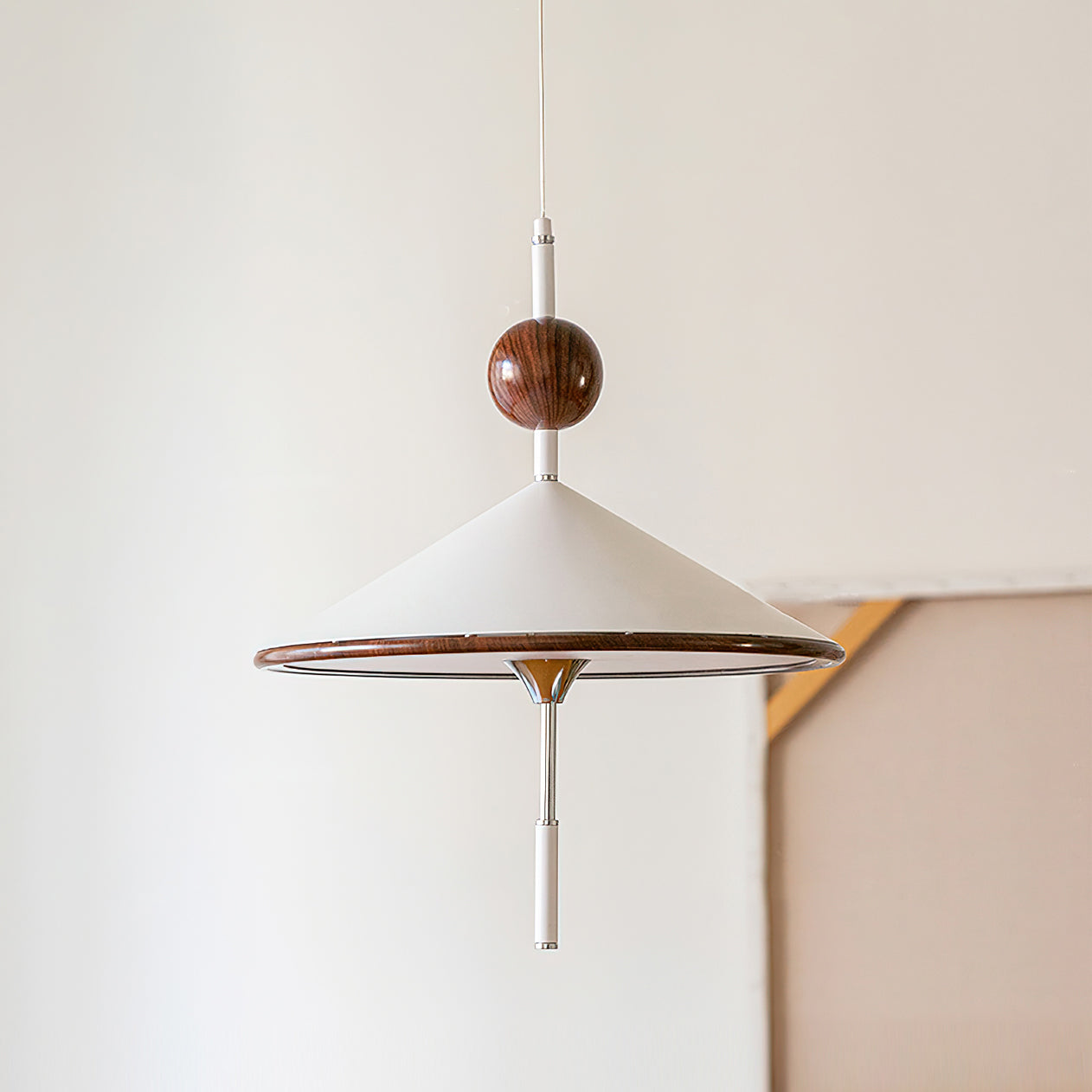 Alien Pendant Lamp Cone Shade Wood Sphere - Letslighting