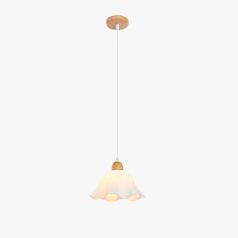 Muto Minimalist Flower Acrylic Wood Pendant Light