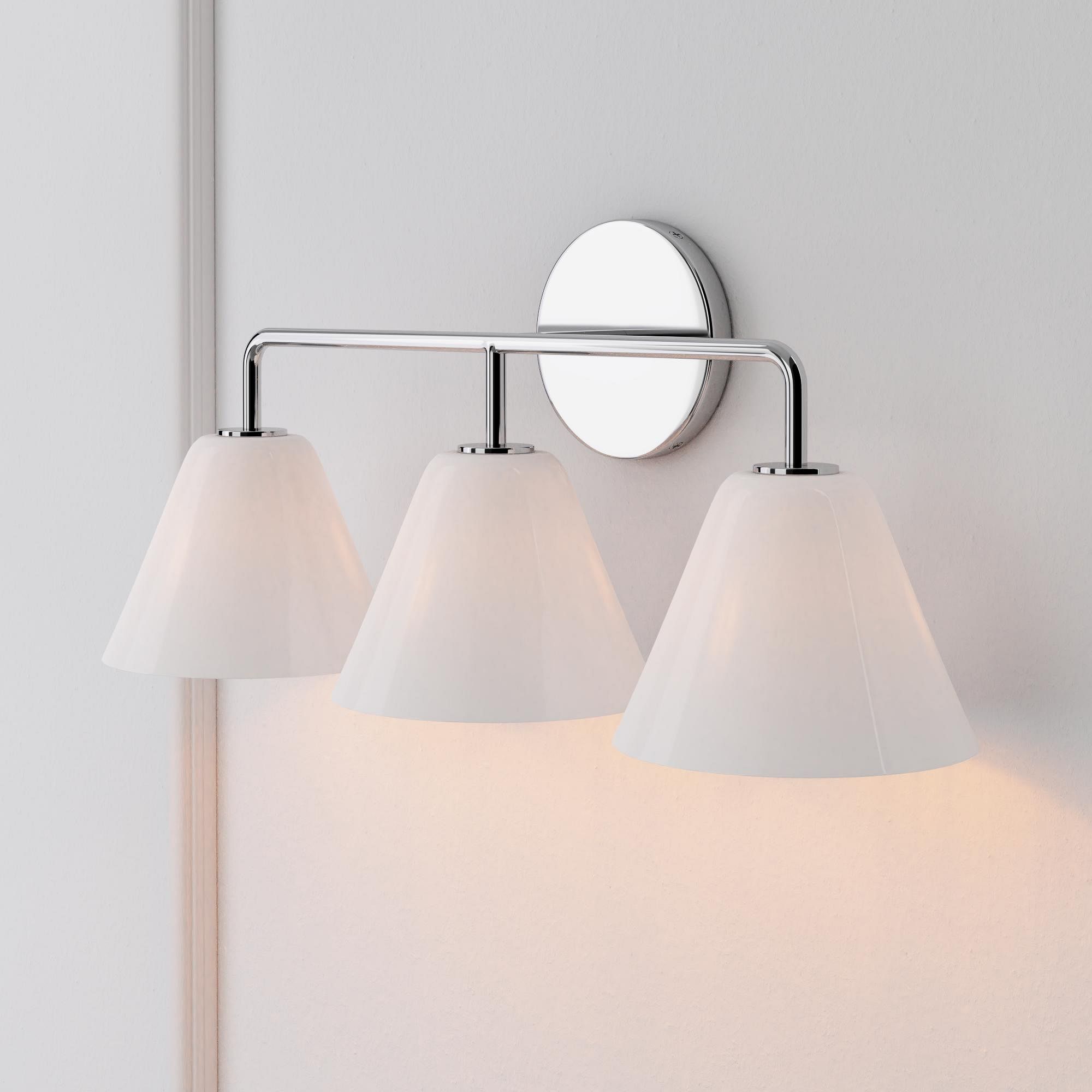 Cone Wall Sconce Milk Glass Living Room