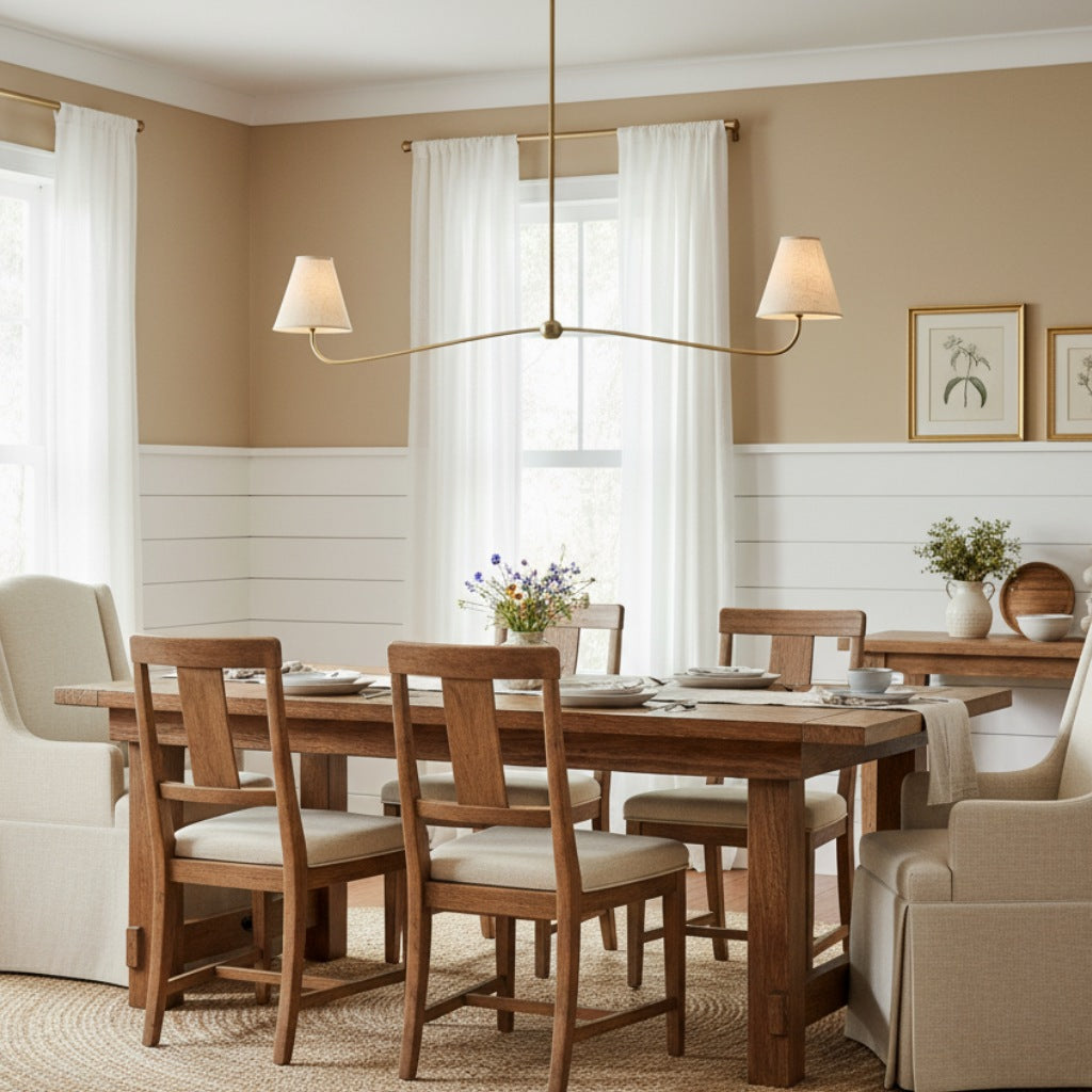 Fibura Pleated Shade Chandelier for Traditional Dining Room