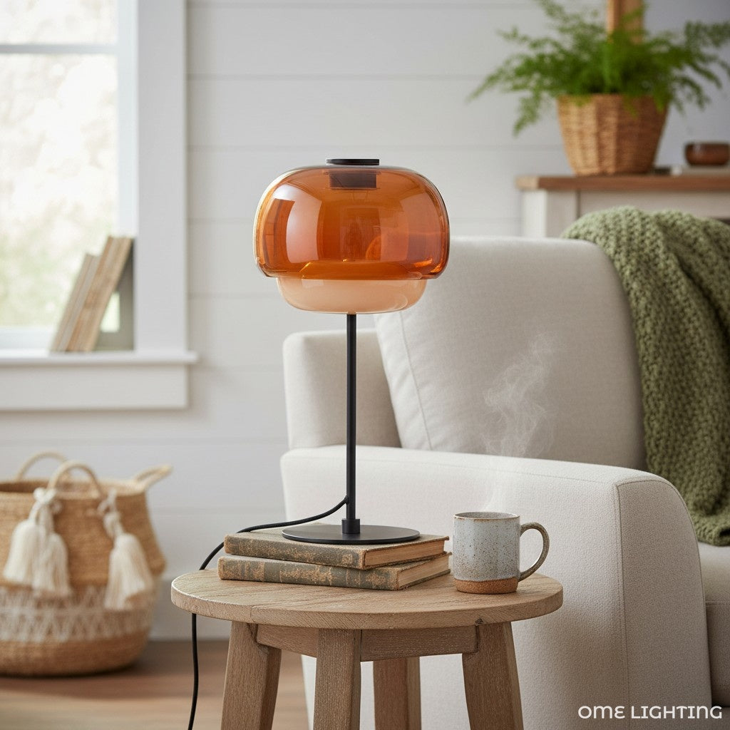 Orbit  Glass Table Lamp For Living Room