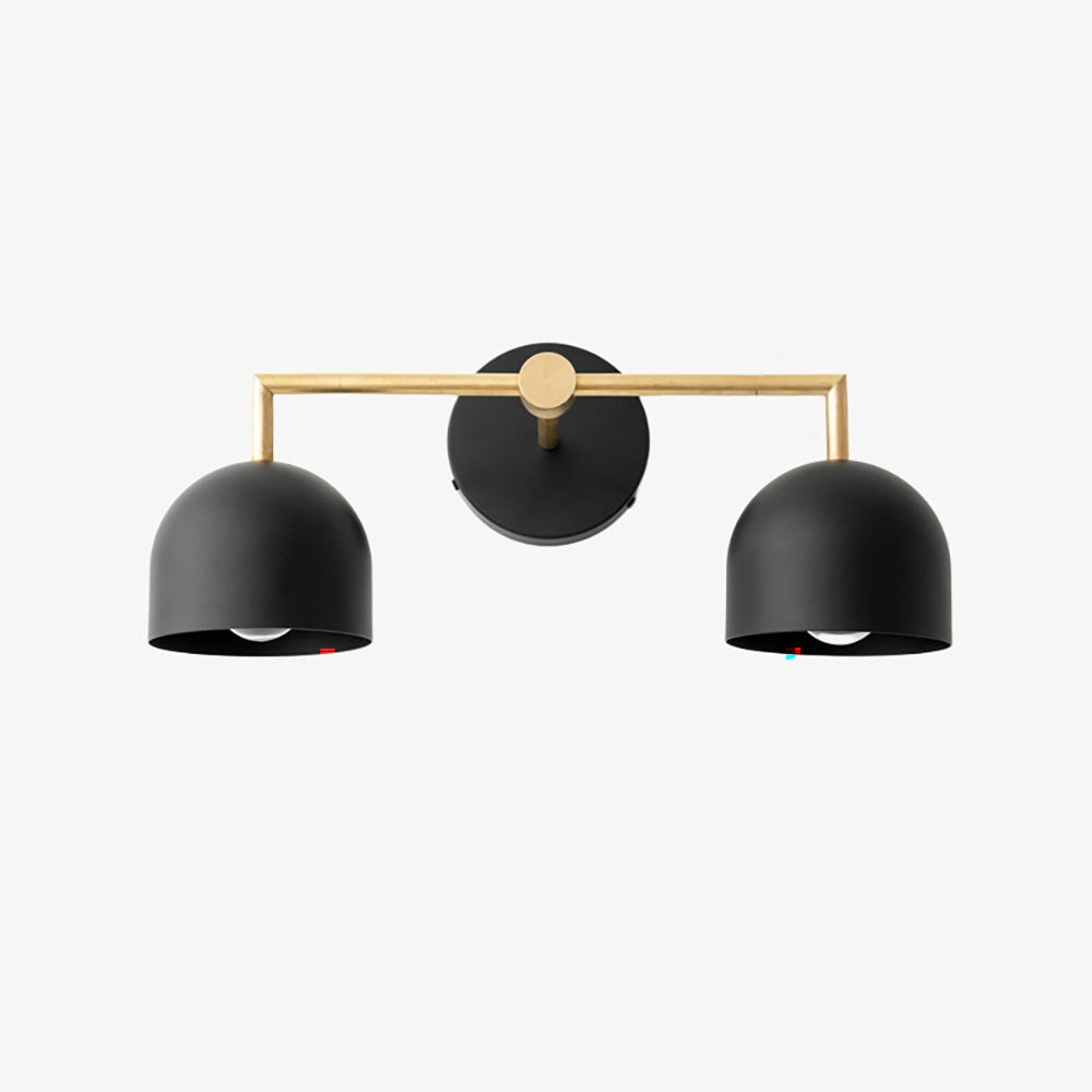 Chroma Brass White Wall Light Contemporary Living Room