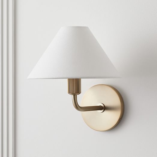 Vector Fabric Brass Wall Sconce