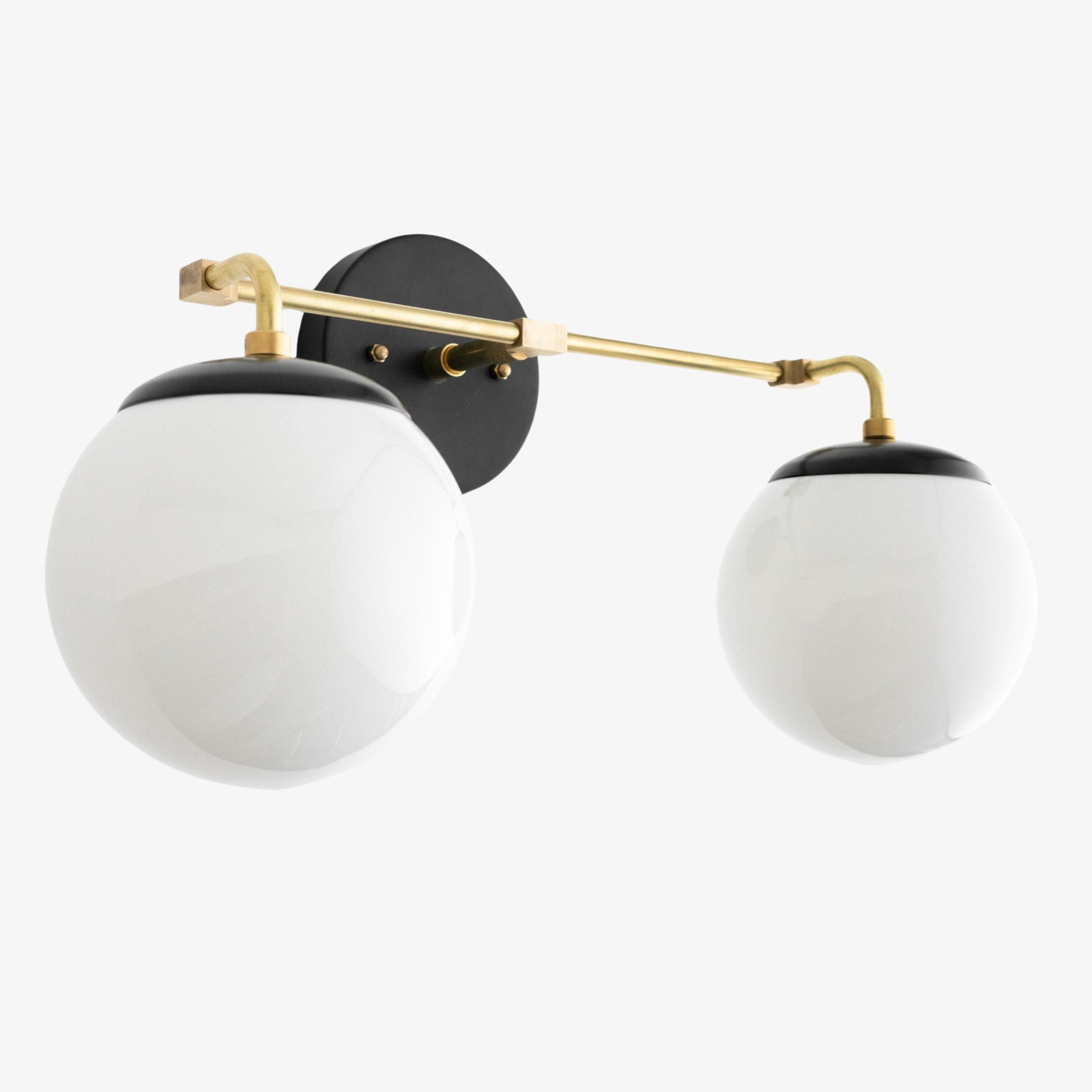 Pearl 2/3-Light Wall Sconce Milk Glass Hallway
