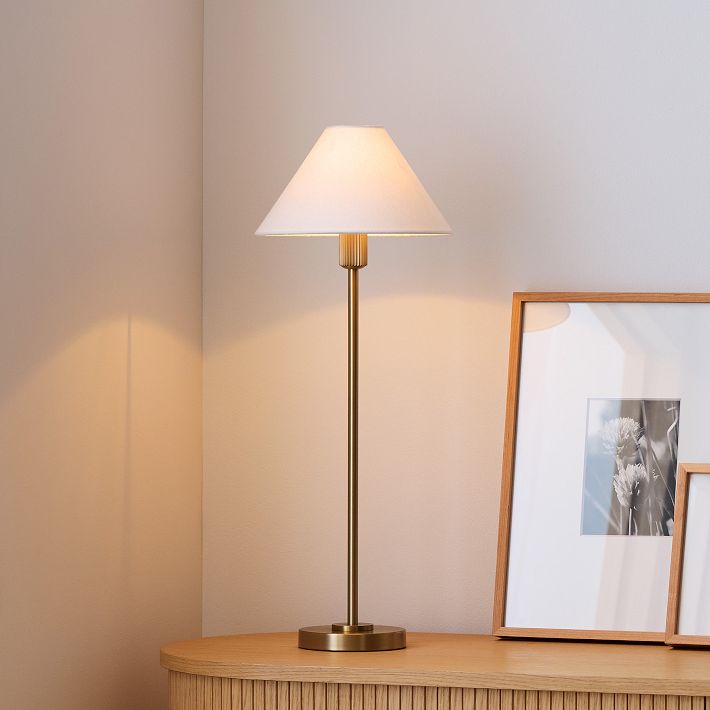 Vector Metal Linen Shade Floor Lamp