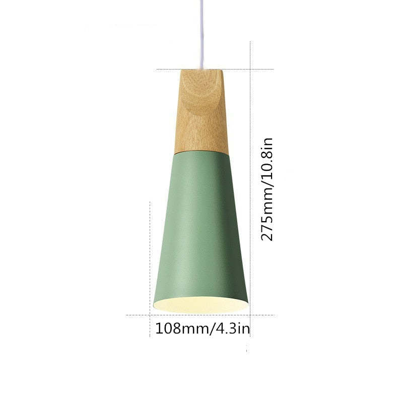 Valentina Multi-Shaped Wood And Pendant Light, 6 Colors - Letslighting