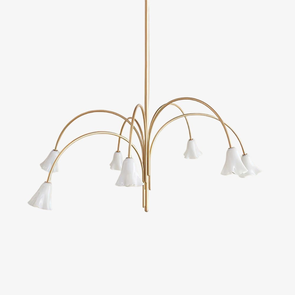 Musa Arched Arm Floral Chandelier Romantic Bedroom