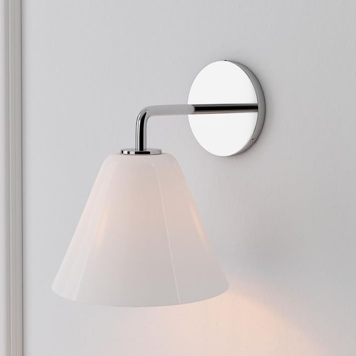 Cone Wall Sconce Milk Glass Living Room