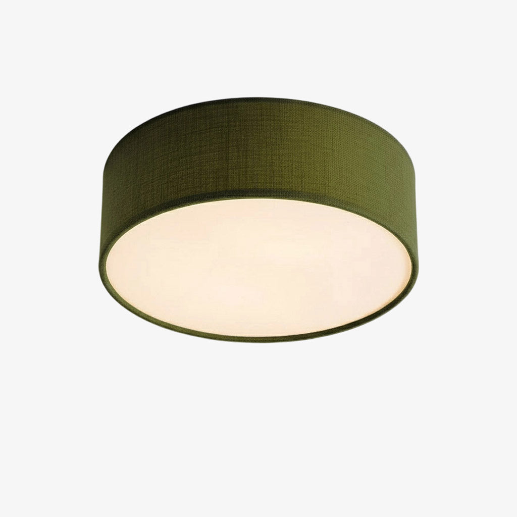 Linen Drum Ceiling Light Modern Bedroom