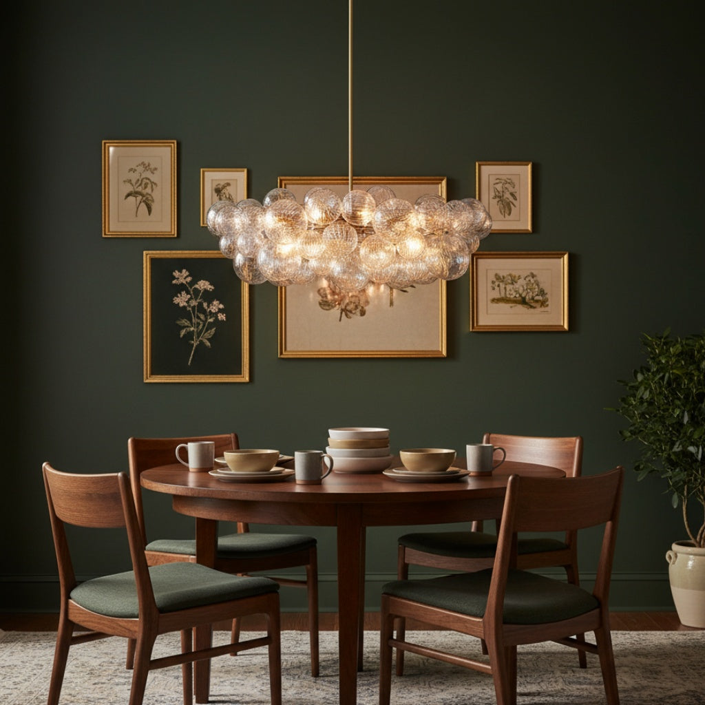 Haze Glass Bubble Chandelier
