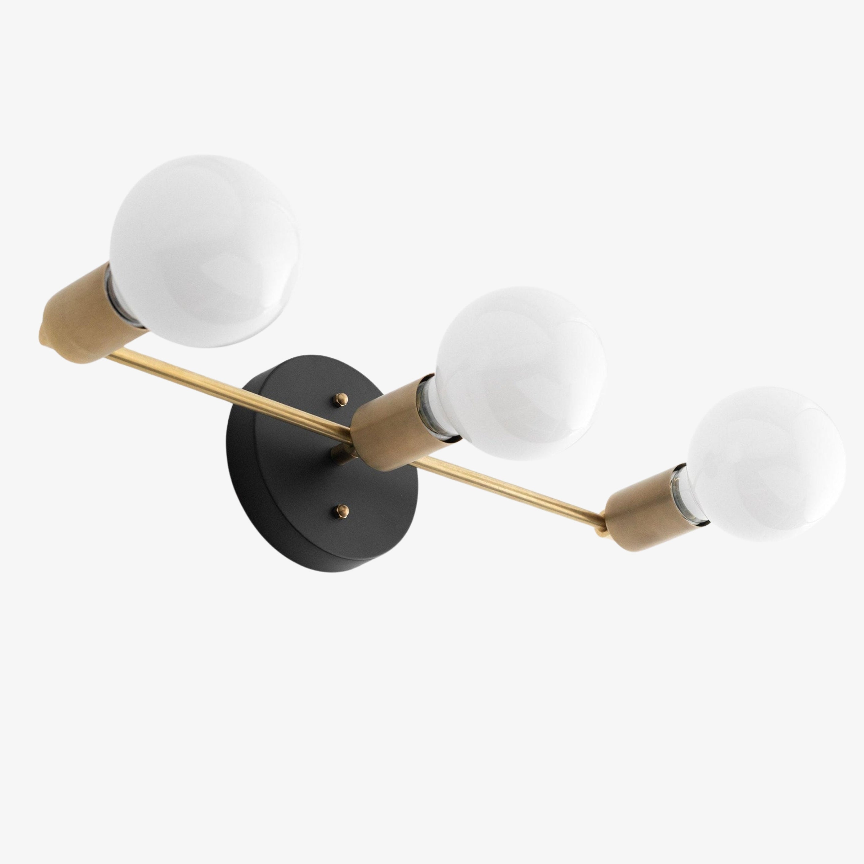 Pearl 3-Light Milk Glass Globe Wall Sconce Mid-Century Light