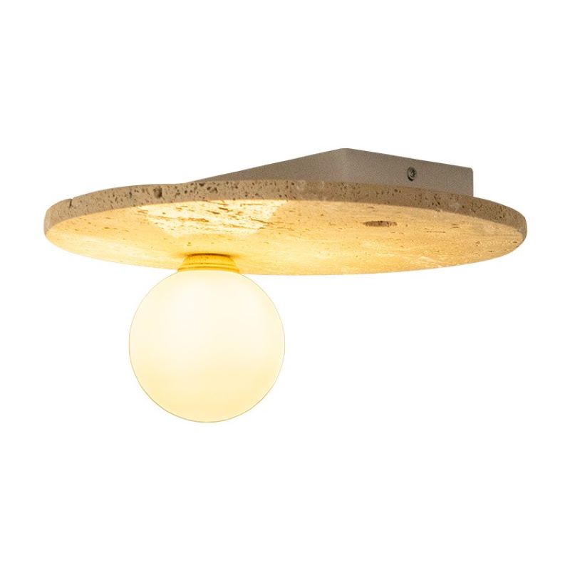 Arisha Modern Globe Glass Flush Mount Ceiling Light Living Room - Letslighting