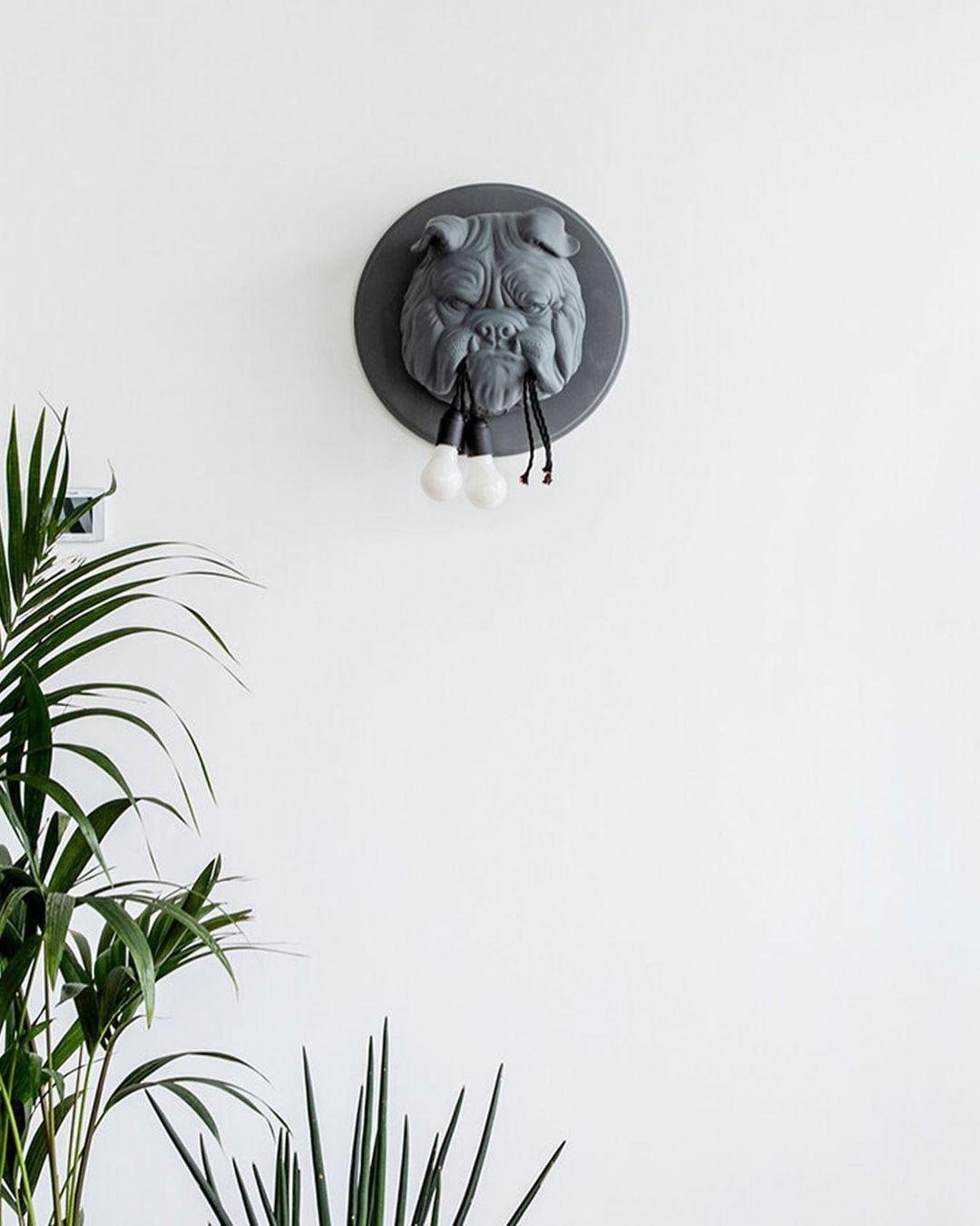 Lustra Wall Lamp Bulldog Sculpture Whimsical - Letslighting