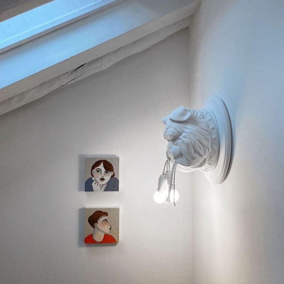 Lustra Wall Lamp Bulldog Sculpture Whimsical - Letslighting
