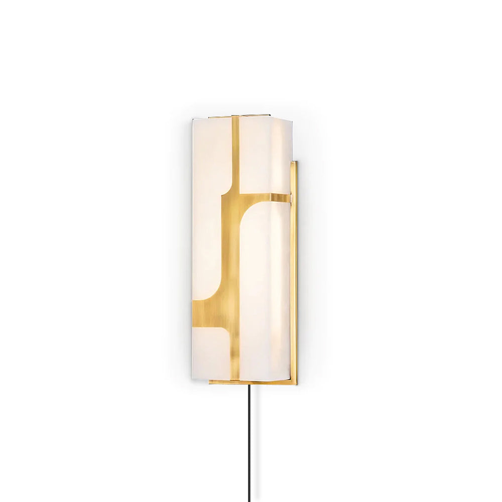 Ariel Wall Lamp Plug-In Bronze & Alabaster - Letslighting