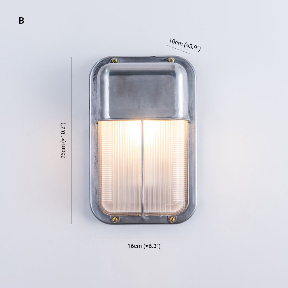 Ray Wall Lamp Geometric Modern Metal Glass Outdoor