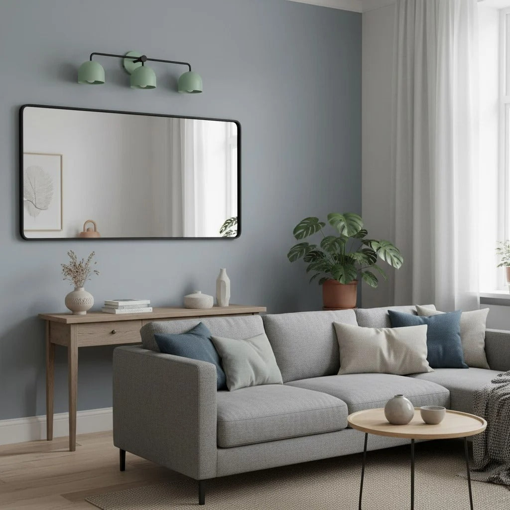 Chroma Brass White Wall Light Contemporary Living Room