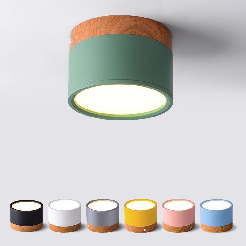 Valentina Modern Cylindrical Metal/Acrylic Flush Mount Ceiling Light Hallway