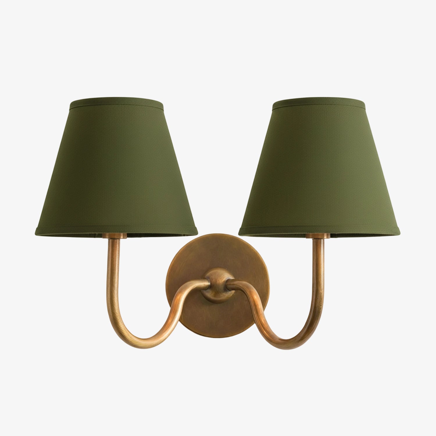 Grace Brass Linen Wall Lamp