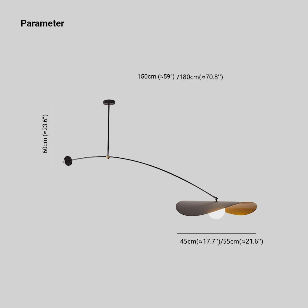 Arisha Minimalist LED Leaf Shaped Metal Pendant Light - Letslighting