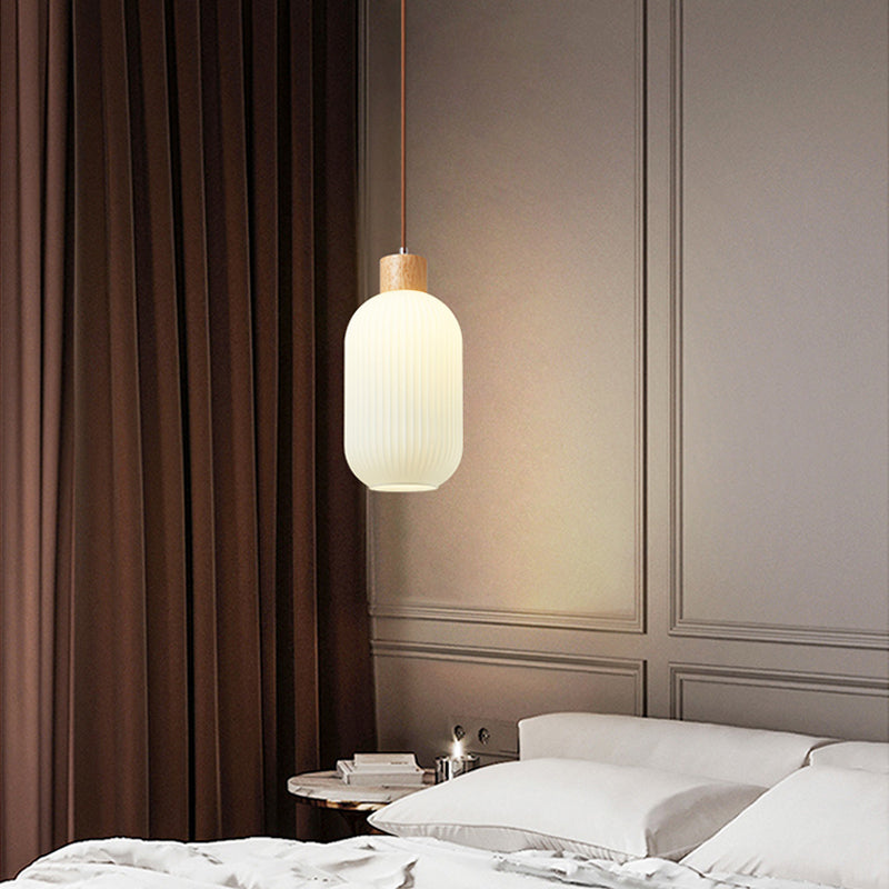 Muto Modern Wood Glass Pendant Light