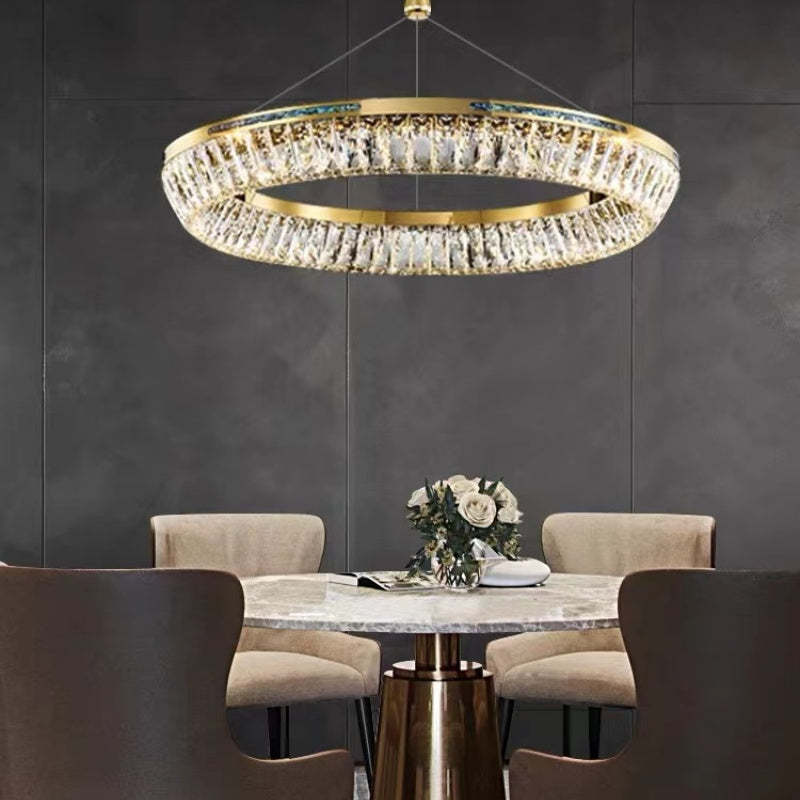 Kristy Modern Luxury Crystal Chandelier Tri-Circle - Letslighting
