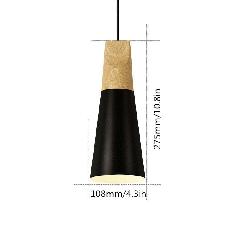 Valentina Multi-Shaped Wood And Pendant Light, 6 Colors - Letslighting