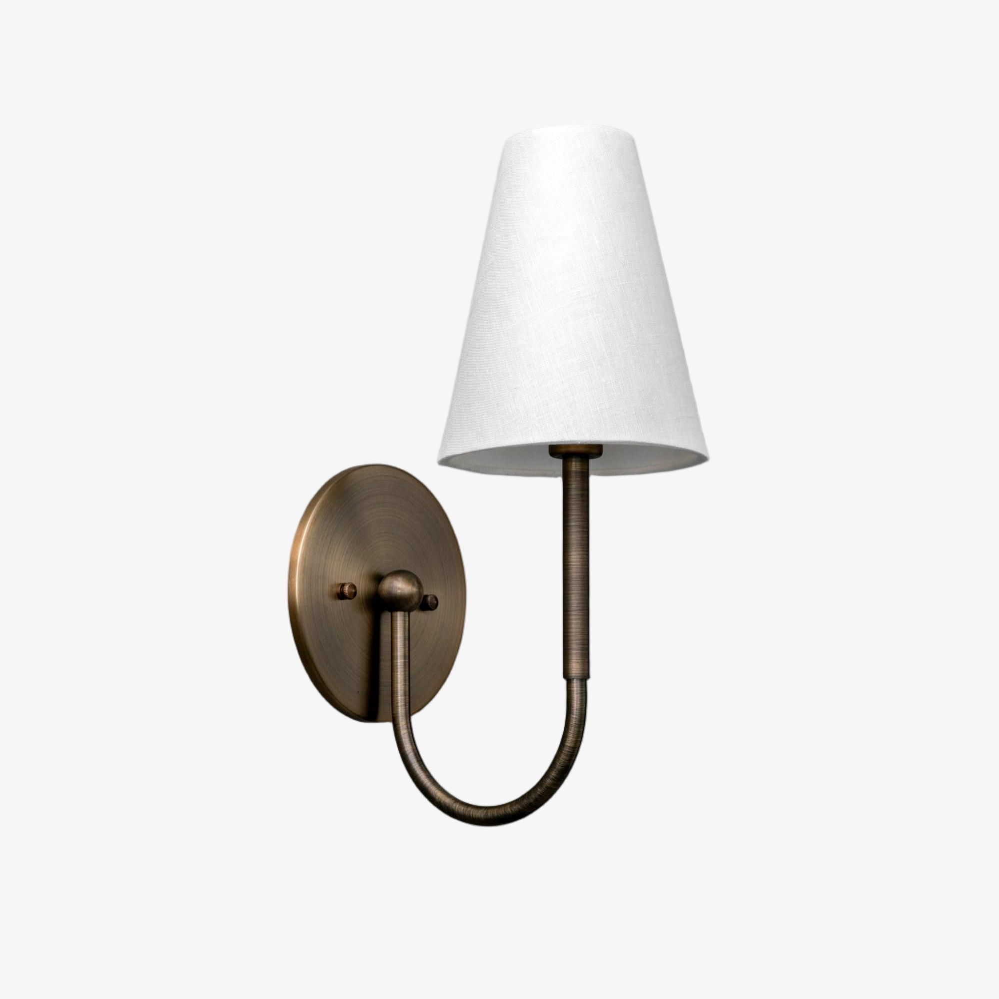 Disc Traditional Linen Wall Sconce Bedrooms