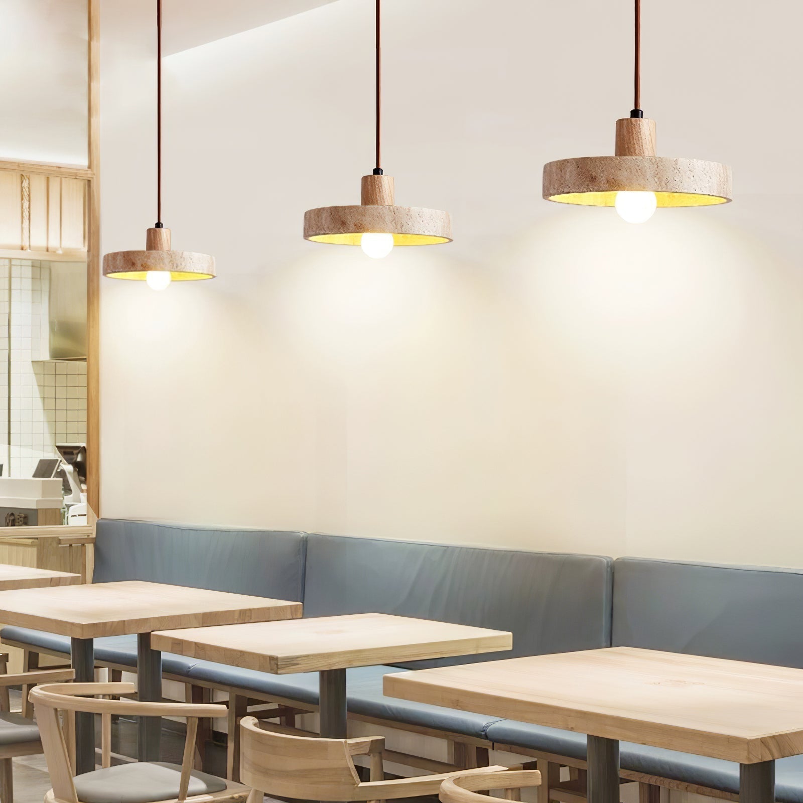 Evvynor Travertine Pendant Light - Letslighting