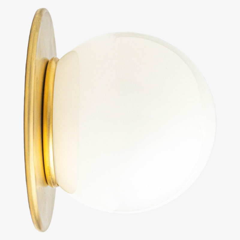 Pearl Milk Glass Modern Globe Wall Sconce