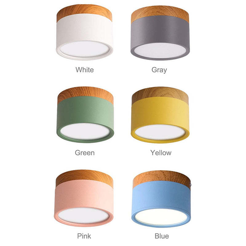 Valentina Modern Cylindrical Metal/Acrylic Flush Mount Ceiling Light Hallway