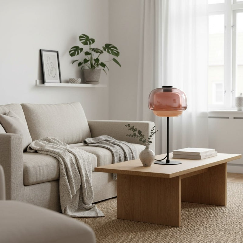 Orbit  Glass Table Lamp For Living Room