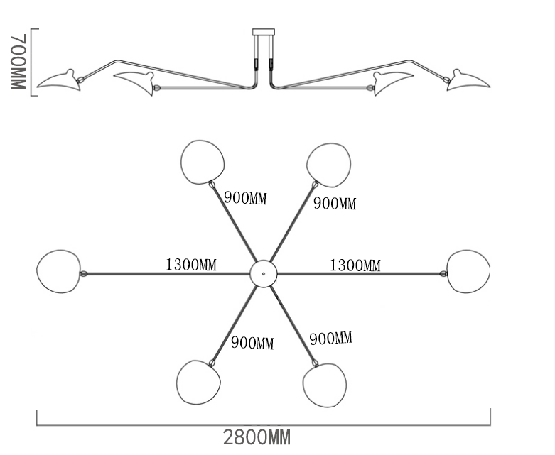 Arisha   Industry Three Arm Ceiling Light