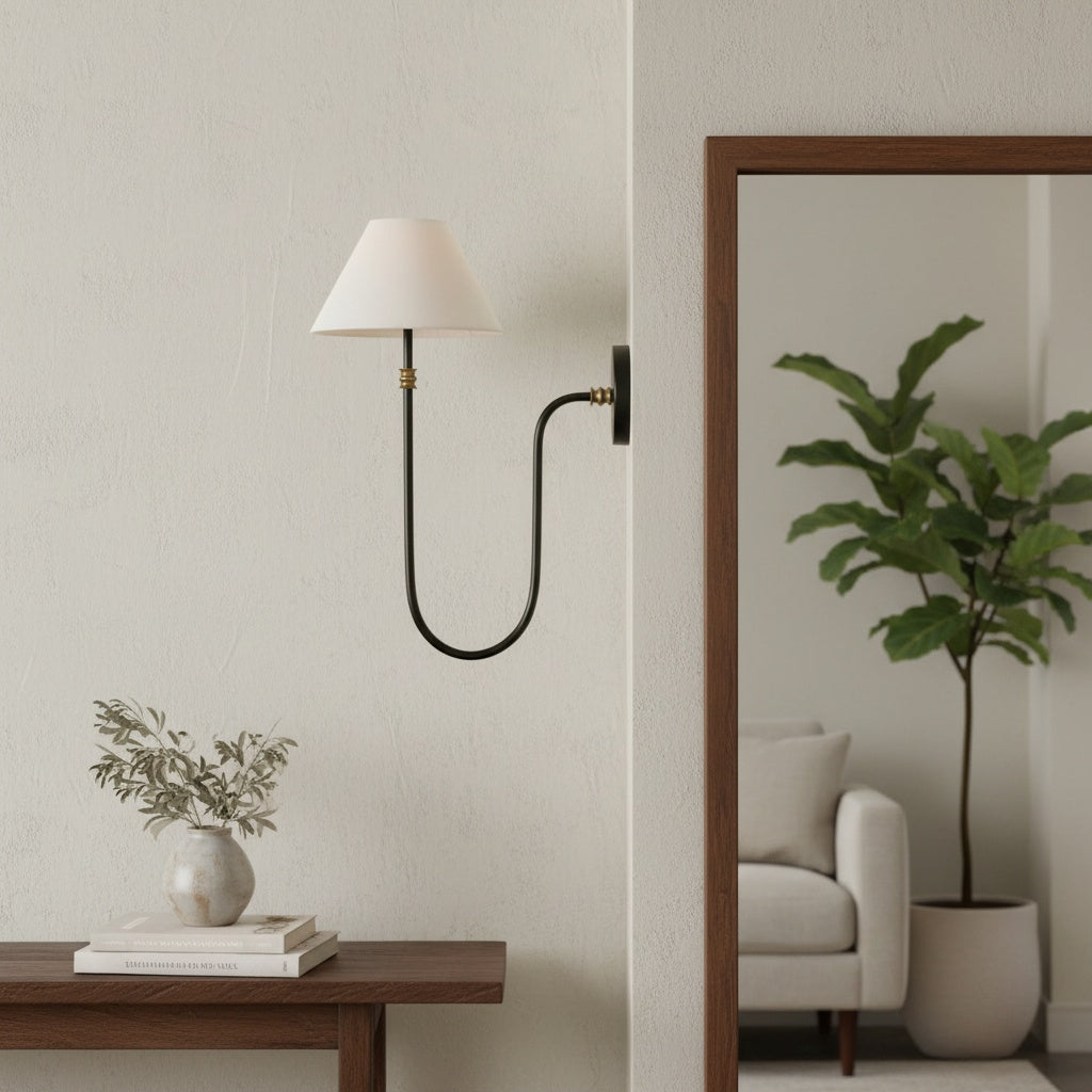 Verge Fabric 1 Head Wall Light