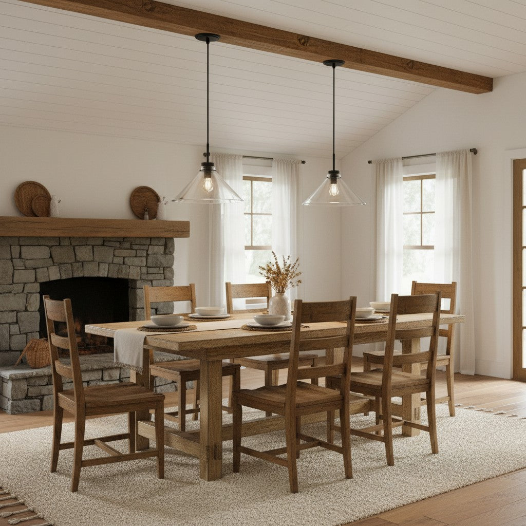 Grange Pendant Light Metal&Glass